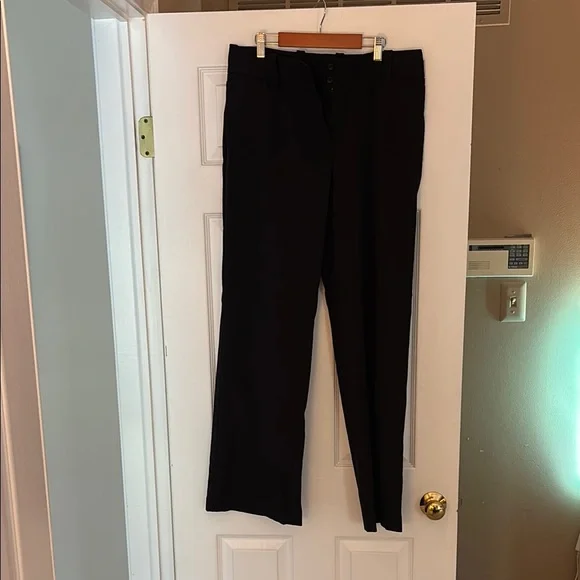 express black dress pants Express Editor Black Dress Pants Women's Stretch Bootcut Ladies Y2K Size 8 EUC